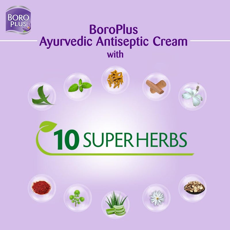 Boroplus Natural Ayurvedic Cream | with Skin Loving Herbs | Multi-Purpose Healing Cream | Repairs Wounds, Rashes, & Cracked Feet | 2.71 Oz/80ml - Image 4
